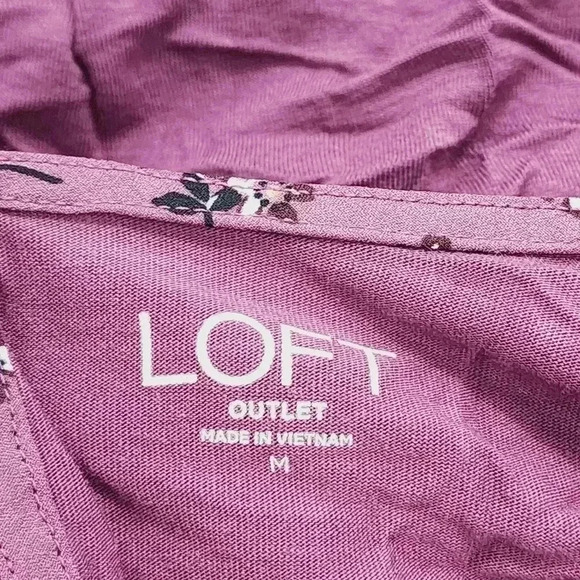 Loft Scoop Neck Flare Sleeve Women's Blouse M - Picture 5 of 7